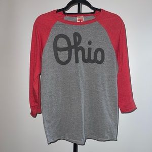 Homage OHIO men’s 3/4 sleeve baseball tee
